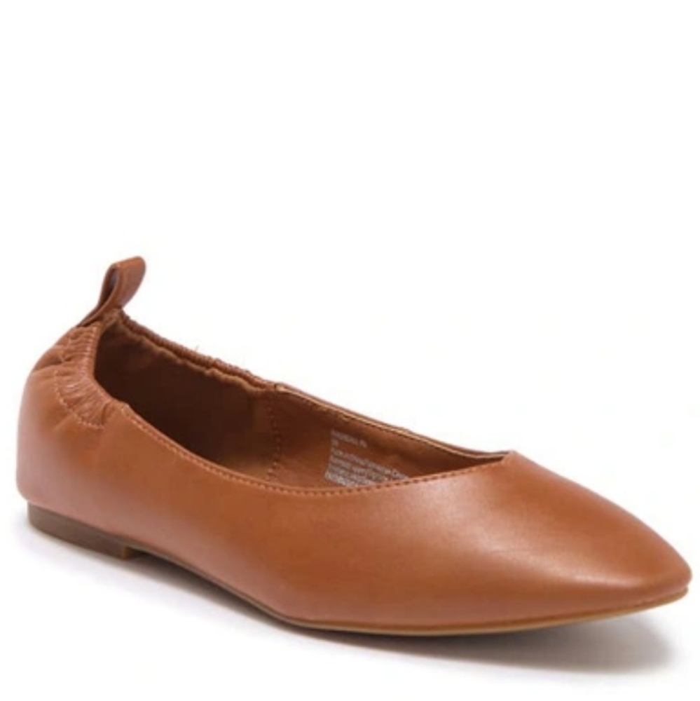 Nordstrom Rack Brown Faux Leather Flats